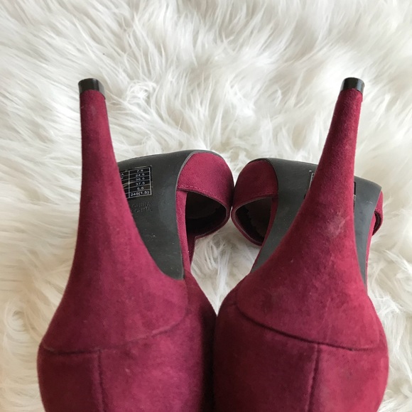 Forever 21 Burgundy Heels Pumps Size 7.5 EUC - Picture 4 of 8